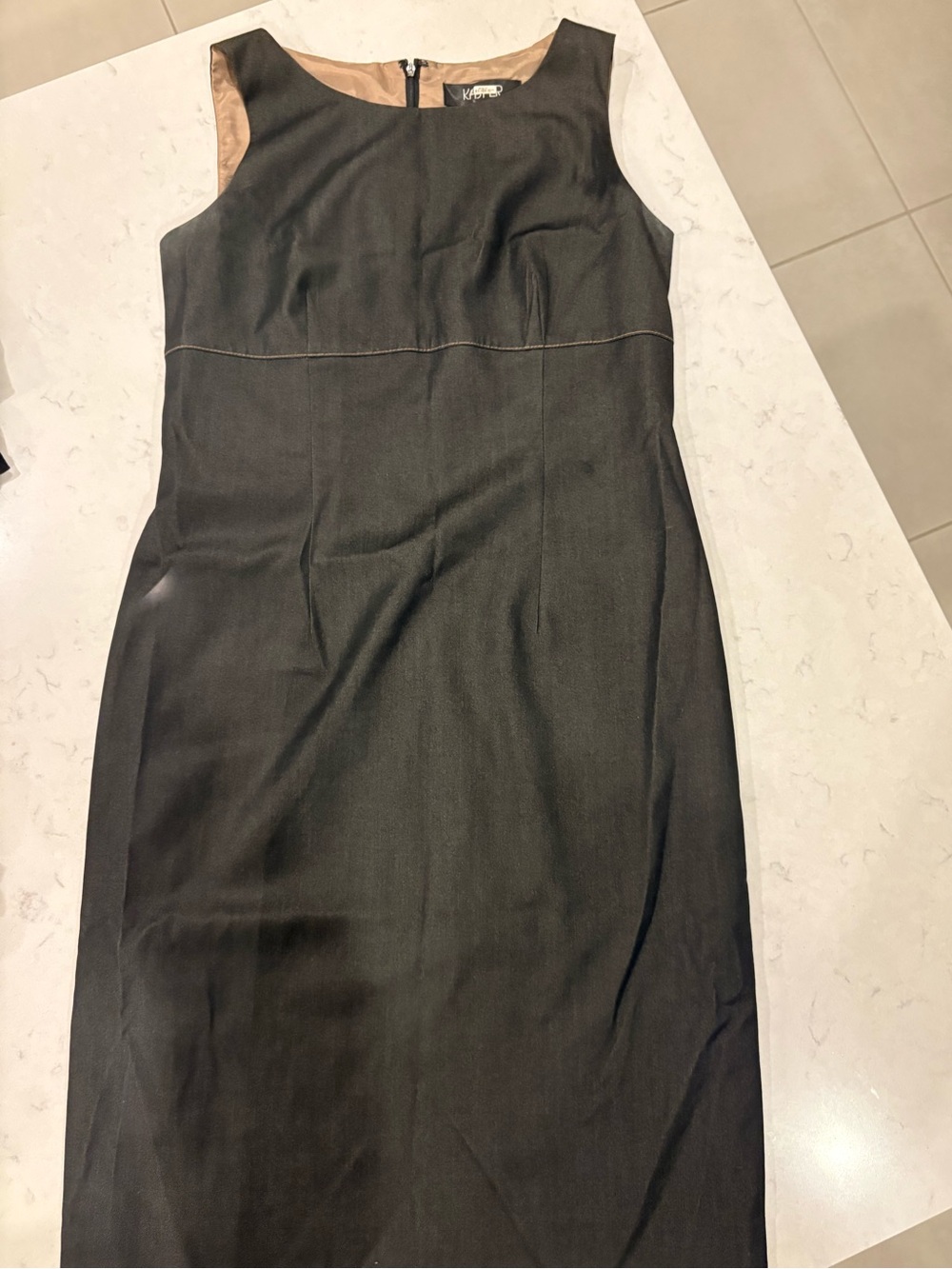 Worthington Black Sleeveless Midi Sheath Dress
